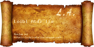Loibl Atália névjegykártya